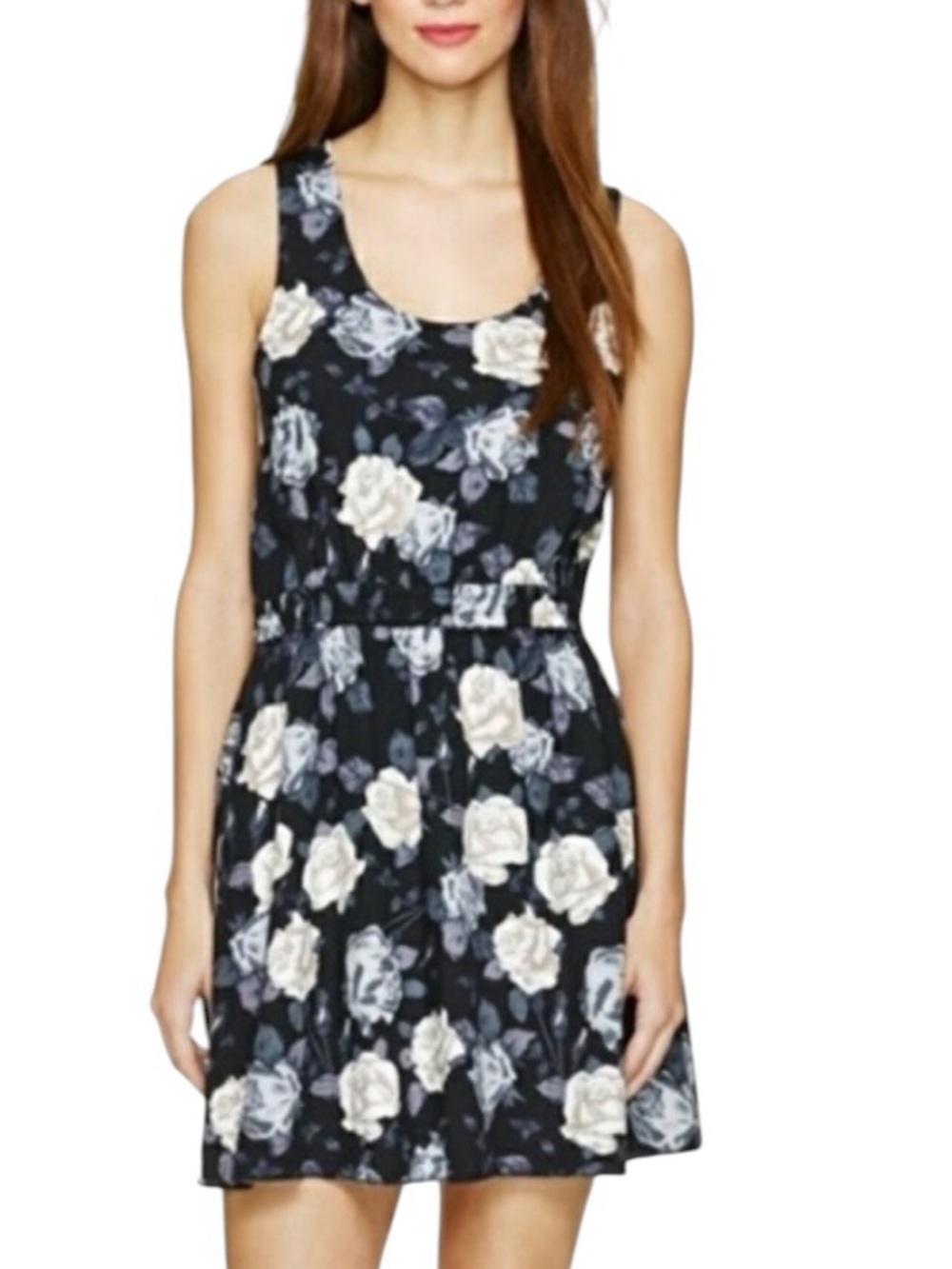 Aritzia Talula Roppongi rose print floral mini dress size L excellent condition